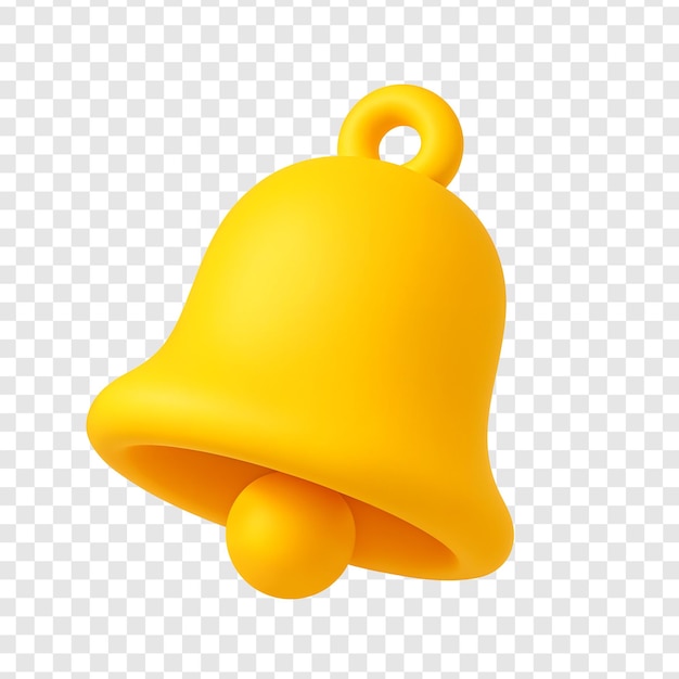 Icône de cloche jaune 3D