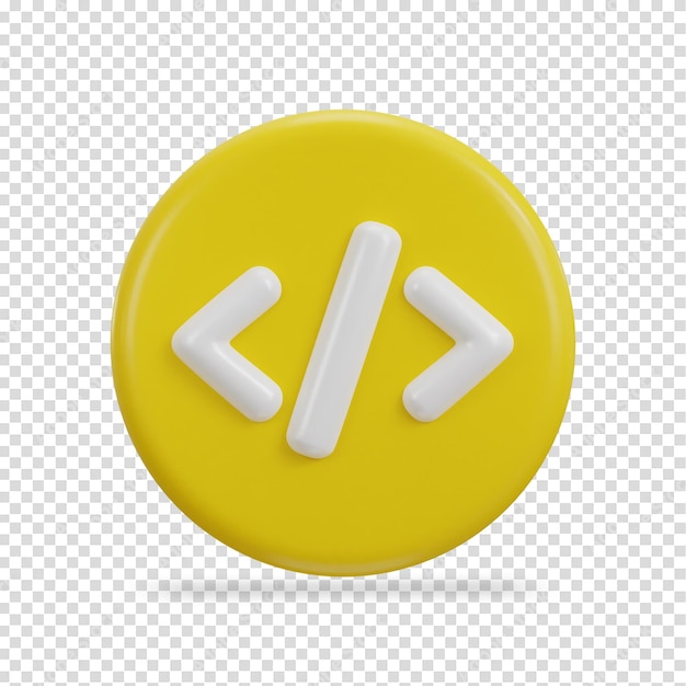 Icône de codage 3D symbole de logiciel de programmation et d'icône vectorielle de développement Web