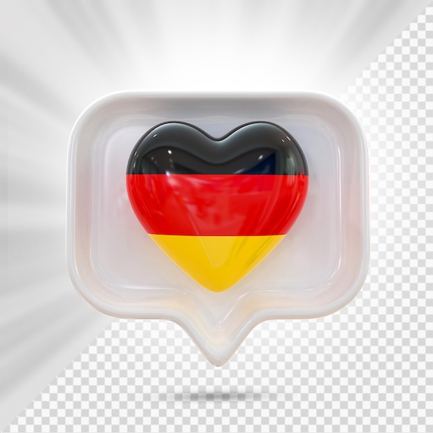 Icône De Coeur De Drapeau De L'allemagne