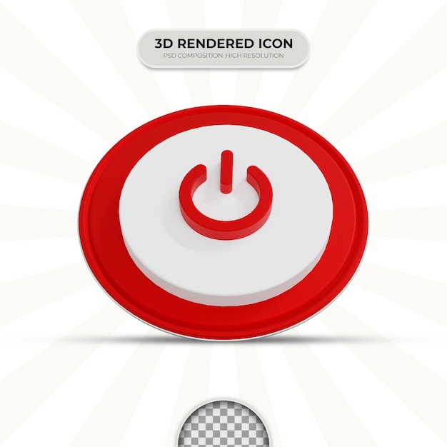 PSD icône de commutateur de rendu 3d