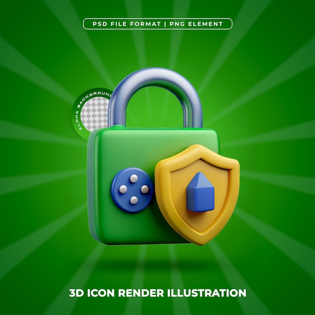 Icône de confidentialité de l'amplificateur de sécurité numérique 3D Secure Padlock