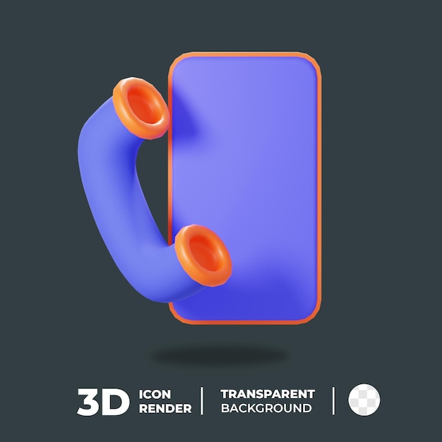 Icône Contactez-nous 3D Téléphone