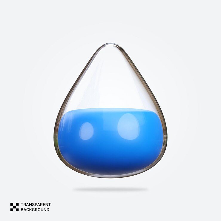 PSD icône de couleur d'eau du rendu psd 3d