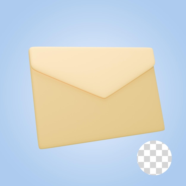 PSD icône de courrier 3d