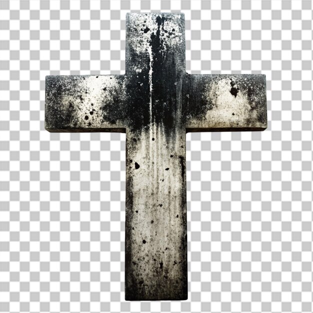 PSD icône de la croix de christ dans la couleur noire