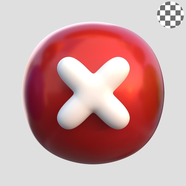 PSD icône de la croix-rouge 3d