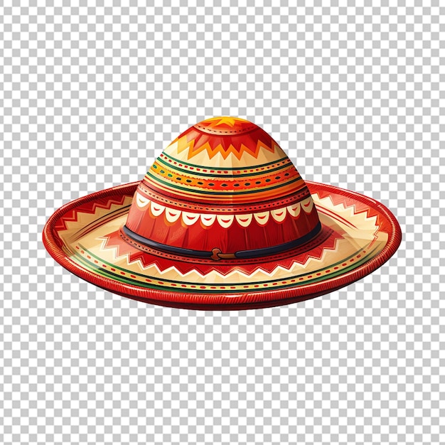 PSD icône culturelle chapeau mexicain