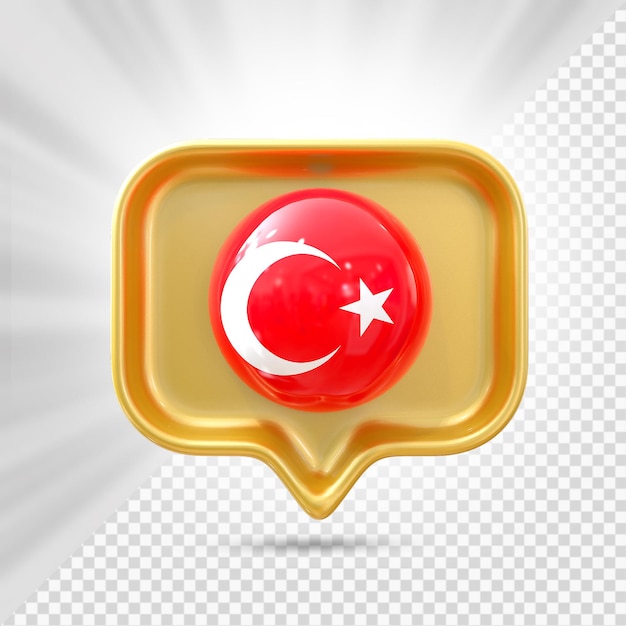 PSD Ícone da bandeira da turquia