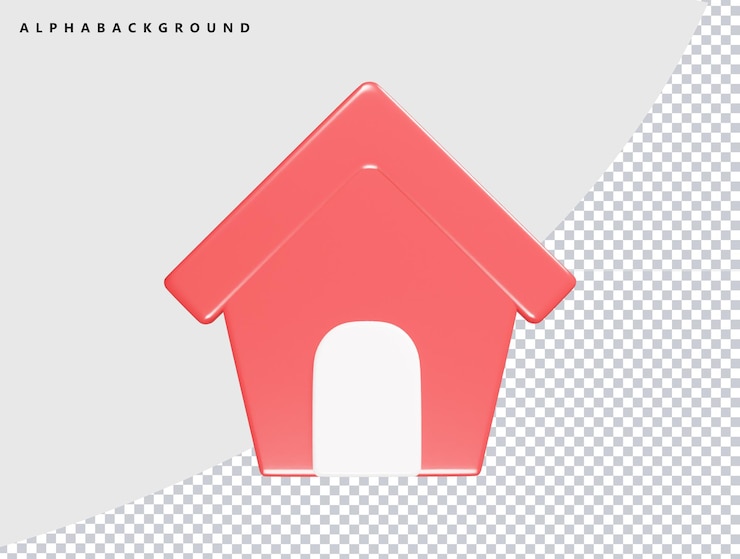 PSD ícone da casa ilustração de renderização 3d