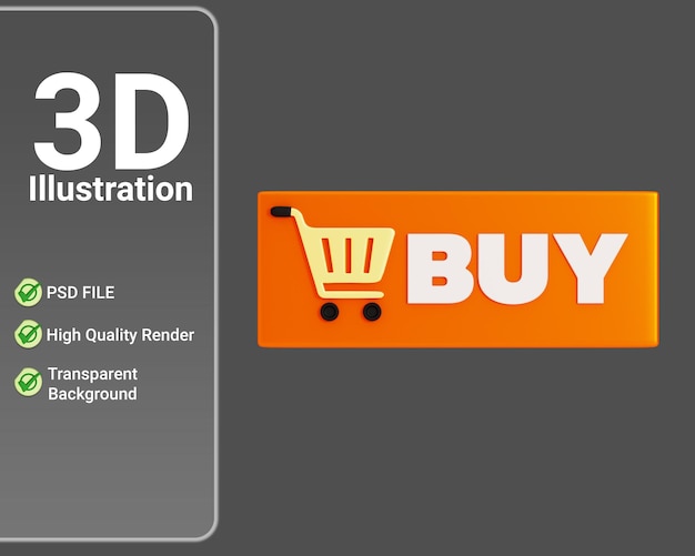 ícone da compra 3d isolado
