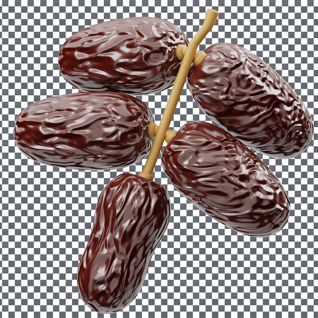 Icône de date PSD 3D sur fond isolé et transparent