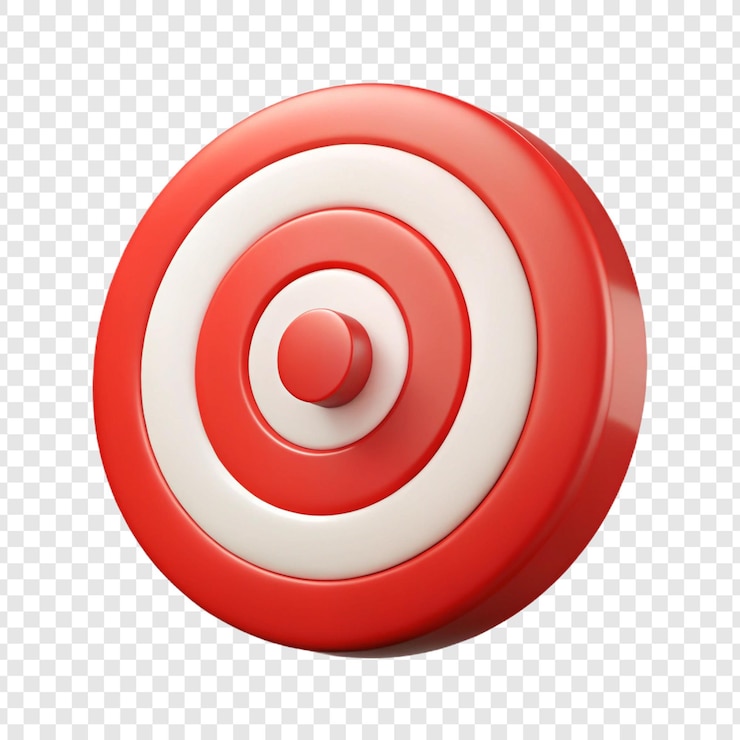 PSD ícone de alvo renderizado em 3d