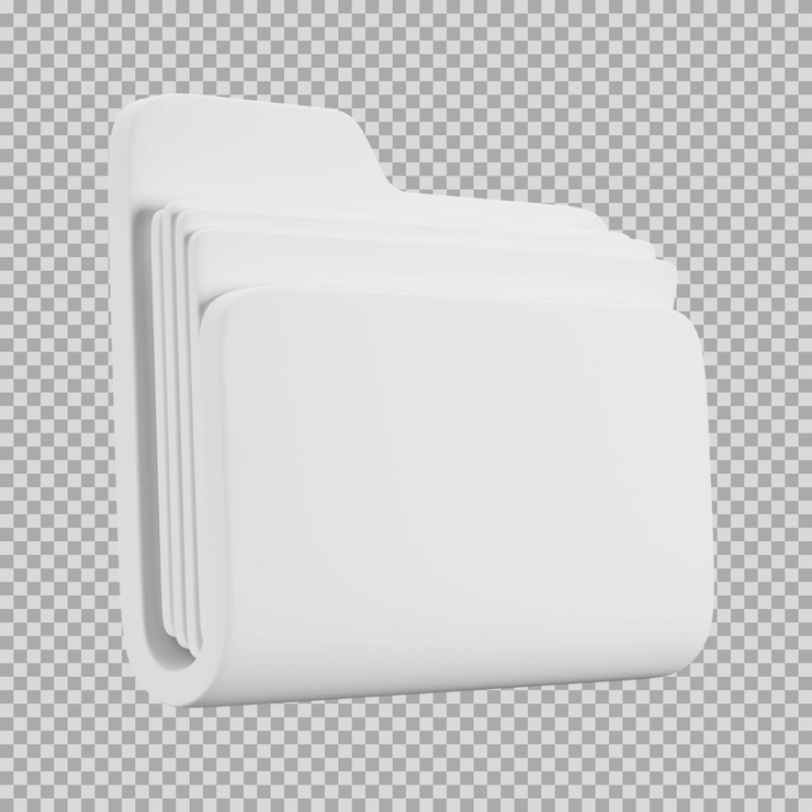 PSD ícone de argila dinâmica da pasta 3d