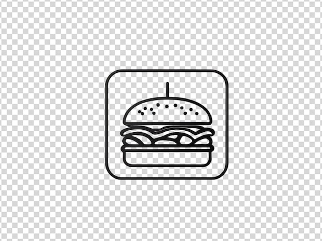 Ícone de arte de linha de barra de menu de hambúrguer grosso png transparente