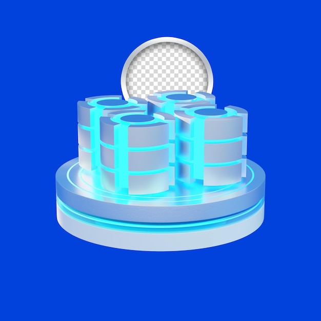 Ícone de backup 3D da base de dados
