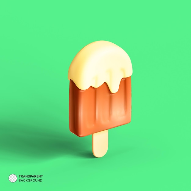 Ícone de barra de sorvete isolado 3d render ilustração