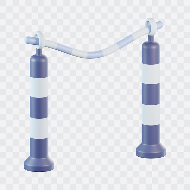 Ícone de barreira rodoviária 3D