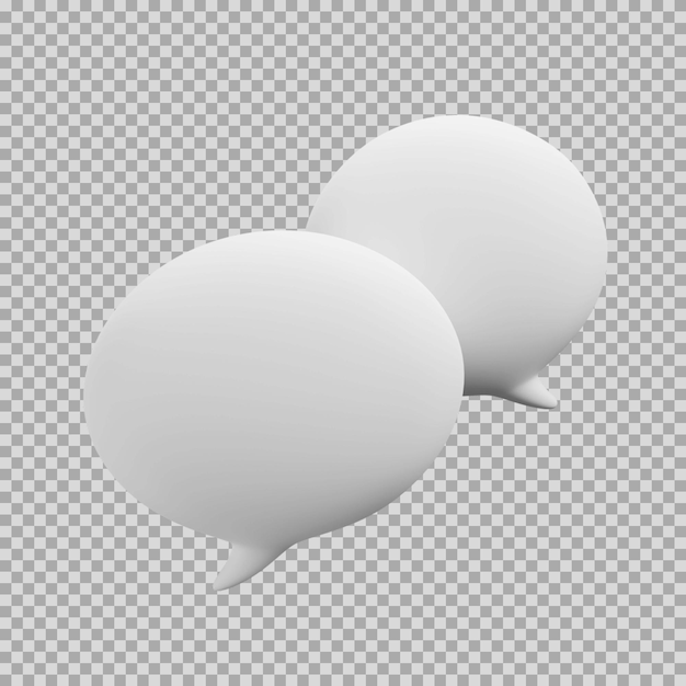 Ícone de barro dinâmico de bolha de chat 3D