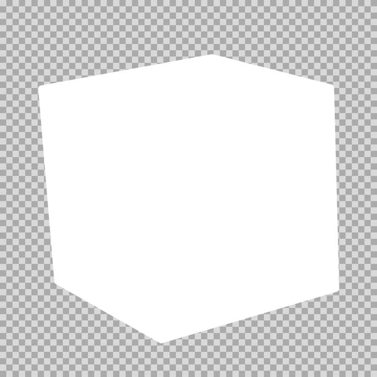 PSD ícone de barro dinâmico de cubo 3d