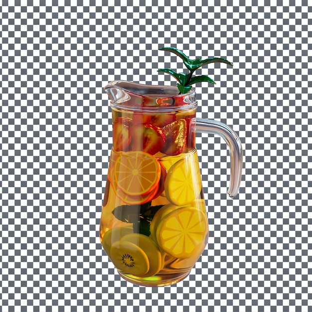 Ícone de bebida de frutas PSD 3D em fundo isolado e transparente