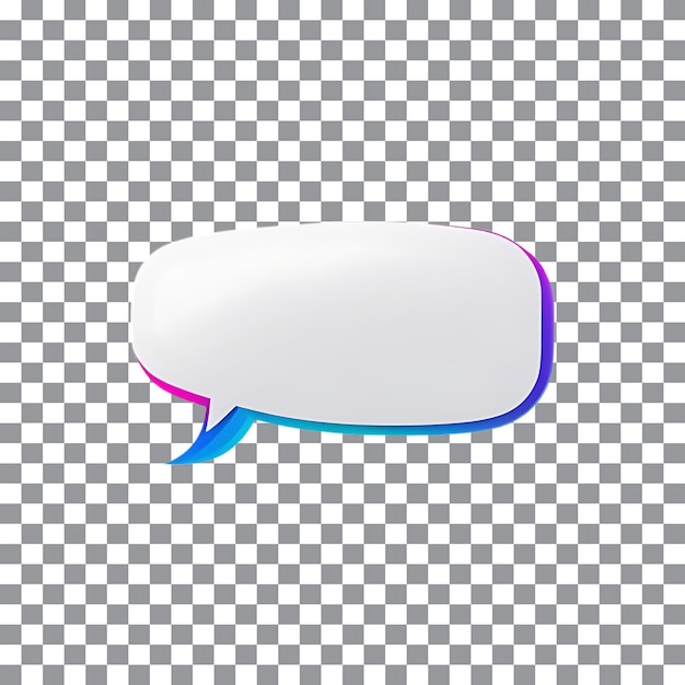 Ícone de bolha de fala de chat moderno em fundo transparente
