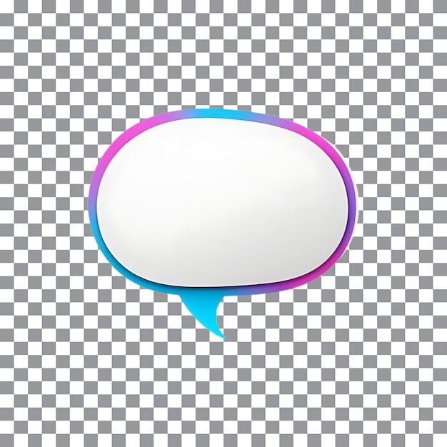 Ícone de bolha de fala de chat moderno em fundo transparente