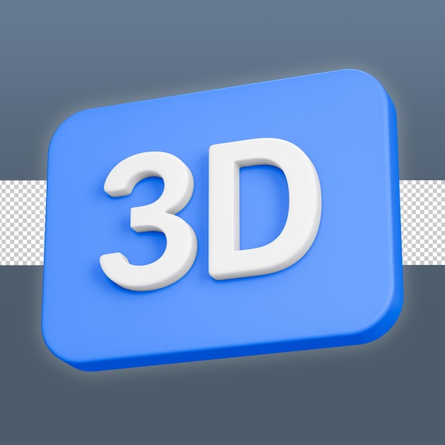ícone de botão 3D