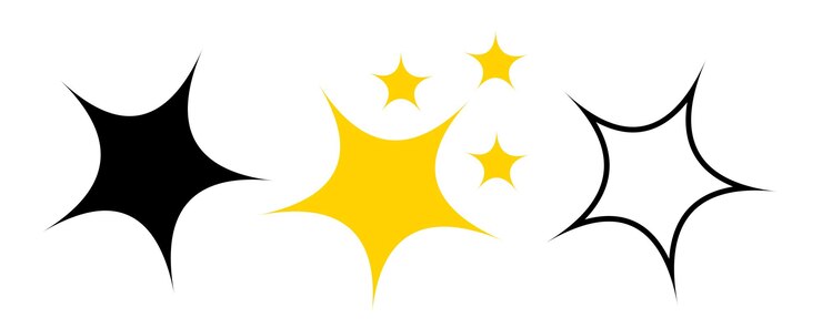 PSD ícone de brilho luz amarela elemento de cenografia estrelas cintilantes ornamento design de luz amarela arquivo psd