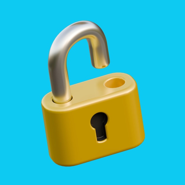 Ícone de cadeado 3D