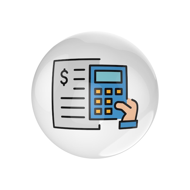 Ícone de cálculo financeiro
