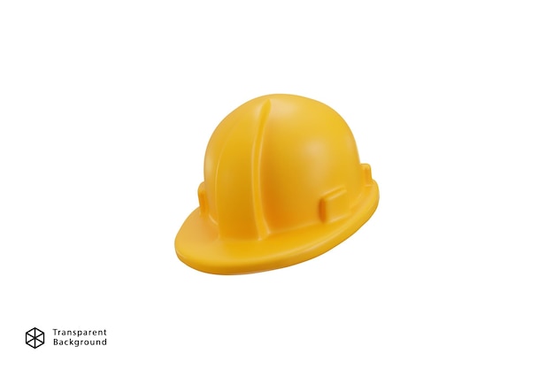 Ícone de capacete de segurança 3D 3D renderização de ilustração vetorial realista conceito de capacete do trabalhador industrial