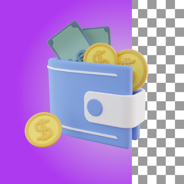Ícone de Carteira de Pagamento 3D