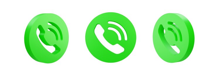 PSD ícone de chamada de telefone 3d renderização de visões de elementos isométricos transparentes