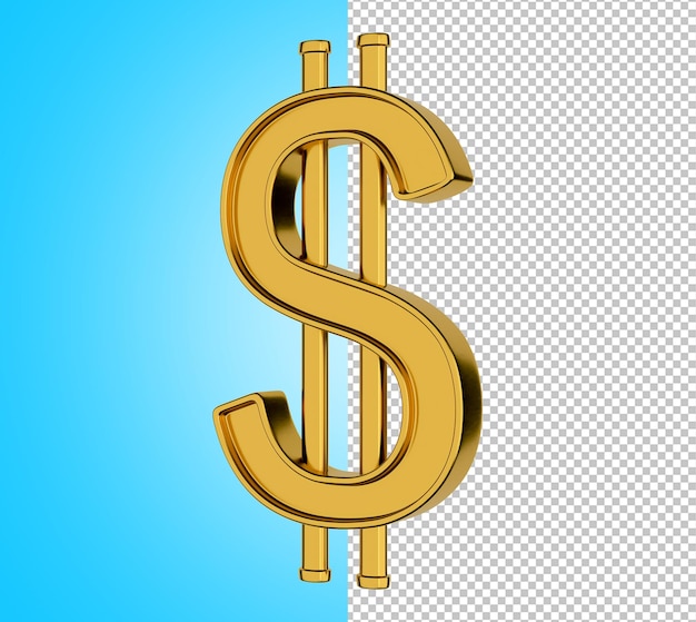 Ícone de cifrão 3D