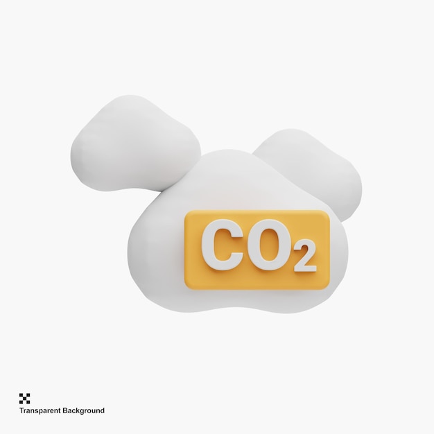 PSD Ícone de co2 3d