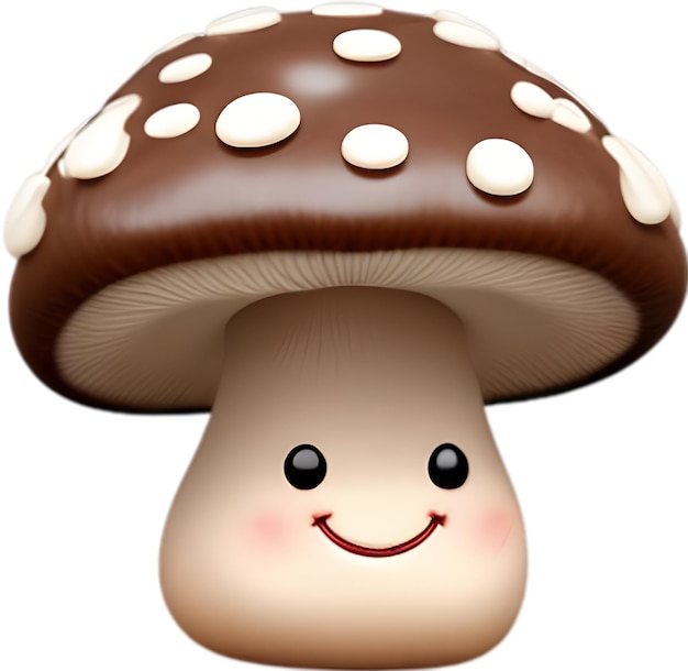 PSD Ícone de cogumelo de desenho animado