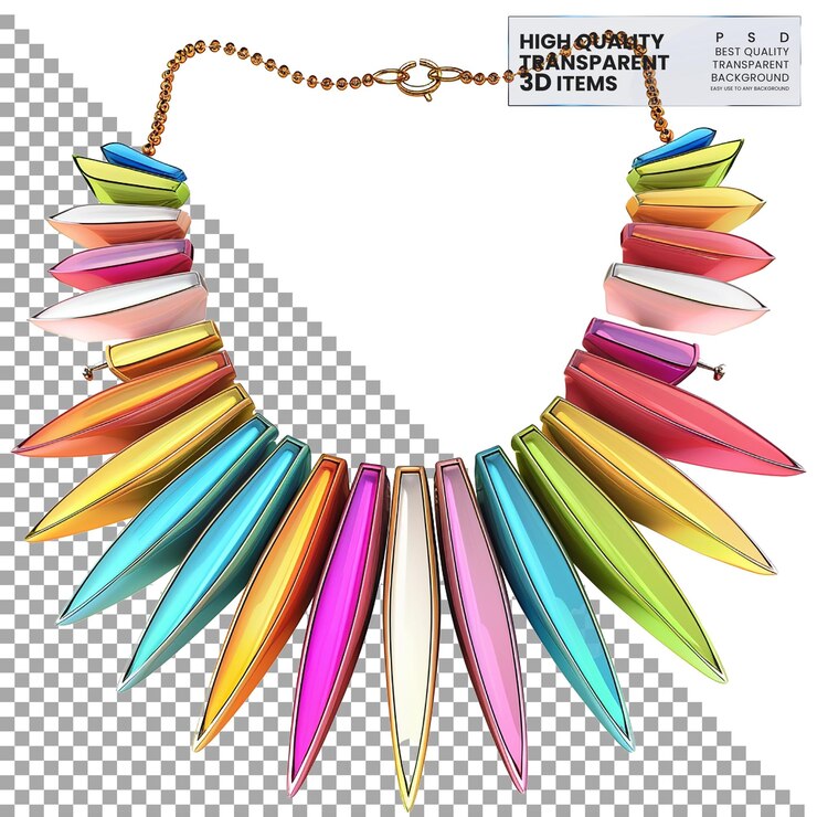 PSD ícone de colar 3d um ícone de colarinho 3d colorido em fundo transparente
