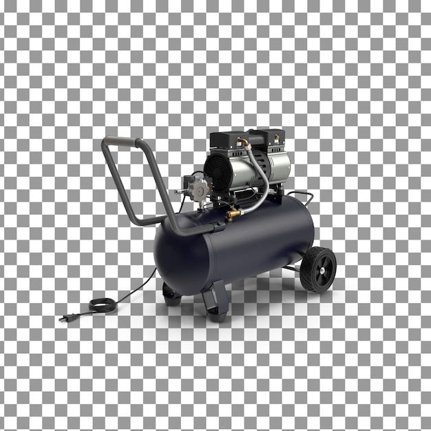 Ícone de compressor de ar PSD 3D em fundo isolado e transparente