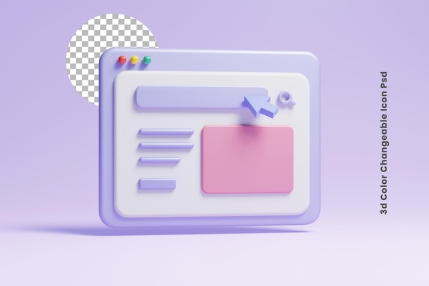 ícone de conceito de gerenciamento de otimização de mecanismo de busca 3d seo ou ícone de conceito de seo conceito 3d