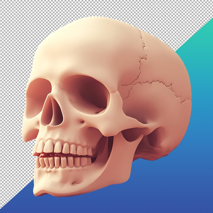 PSD ícone de crânio 3d