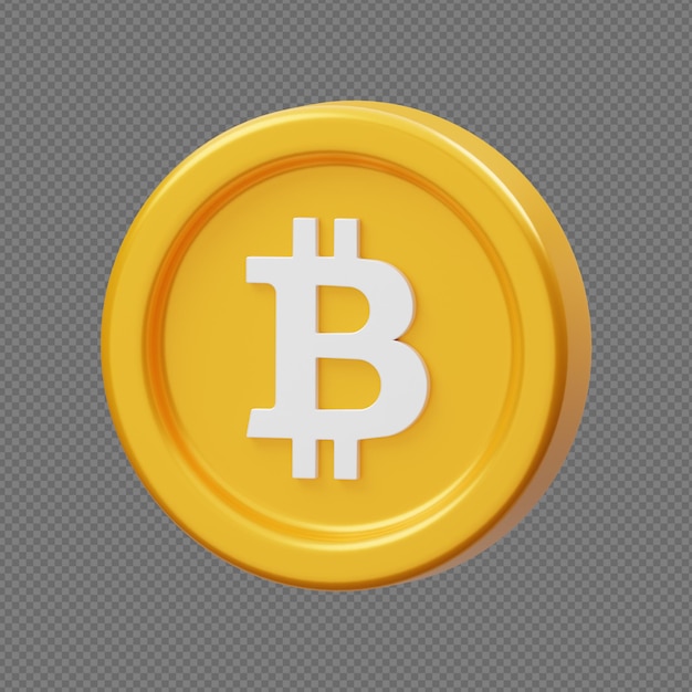 ícone de criptomoeda 3D com fundo transparente