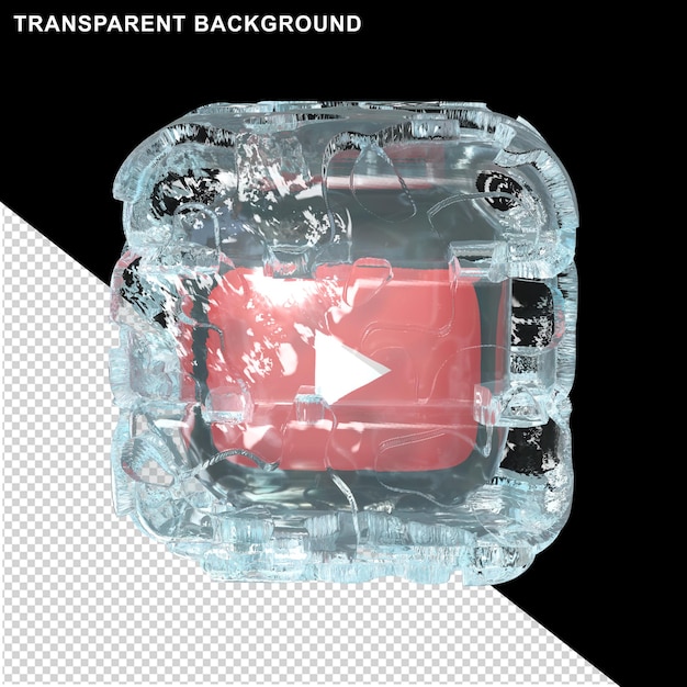 Ícone de cubo de gelo do youtube