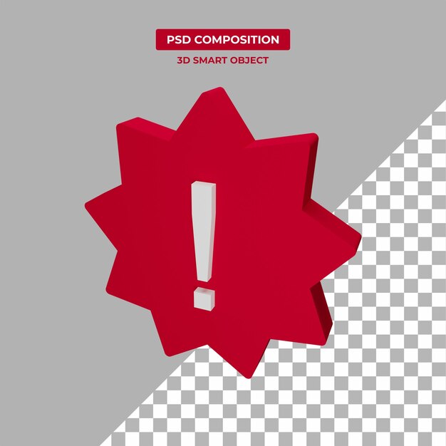 ícone de cuidado renderização 3d fundo transparente
