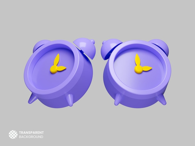 PSD Ícone de despertador 3d isolado