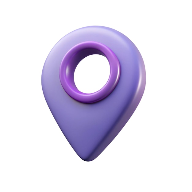 Ícone de destino roxo 3D