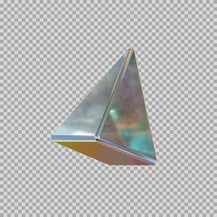 PSD ícone de diamante dinâmico de pirâmide 3d
