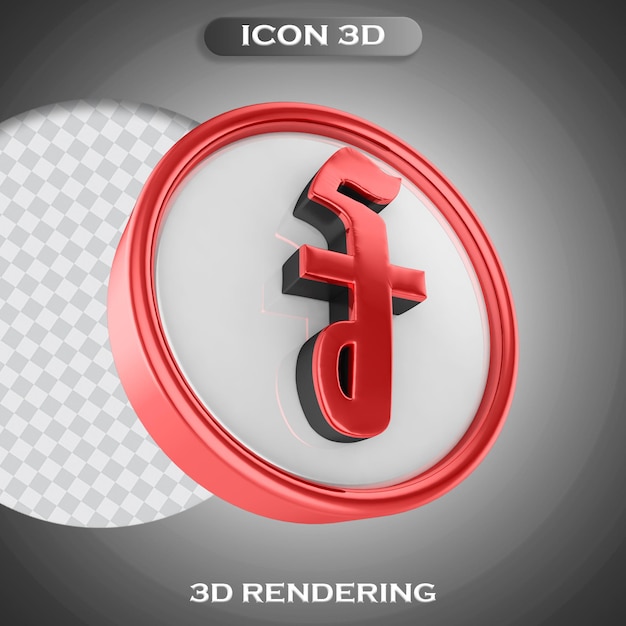 ícone de dinheiro Khmer renderização em 3d