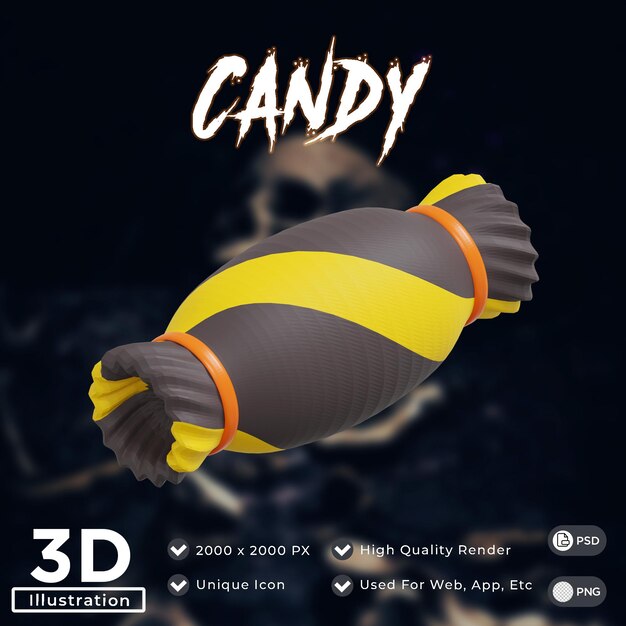 PSD Ícone de doces 3d