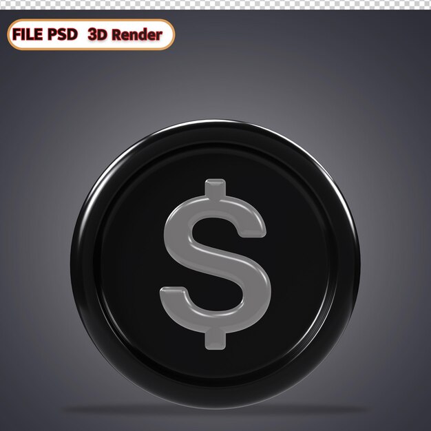 ícone de dólar preto