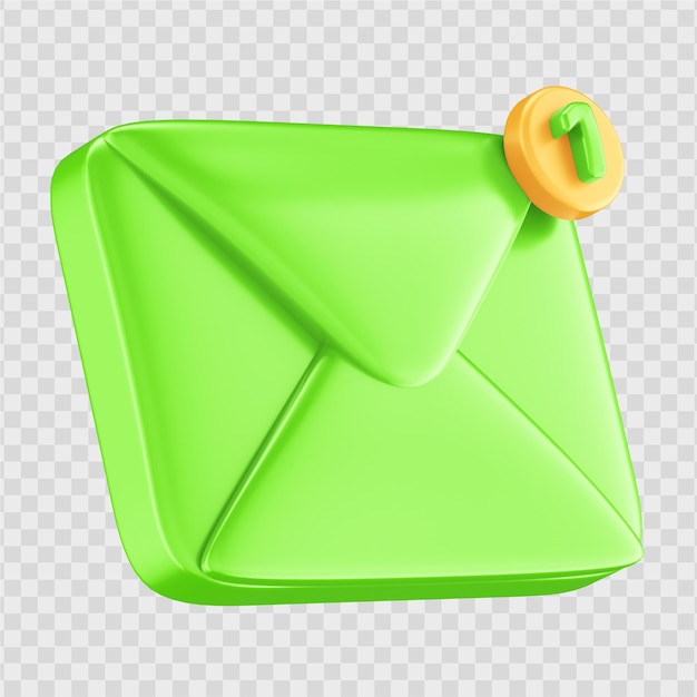 PSD Ícone de e-mail 3d